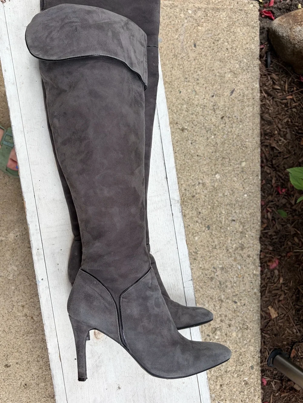 Enzo Angiolini – Over-the-Knee Stiletto Boots – Eairinna – Slate Gray – Sz. 8